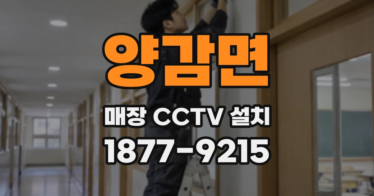 양감면 매장 CCTV 설치