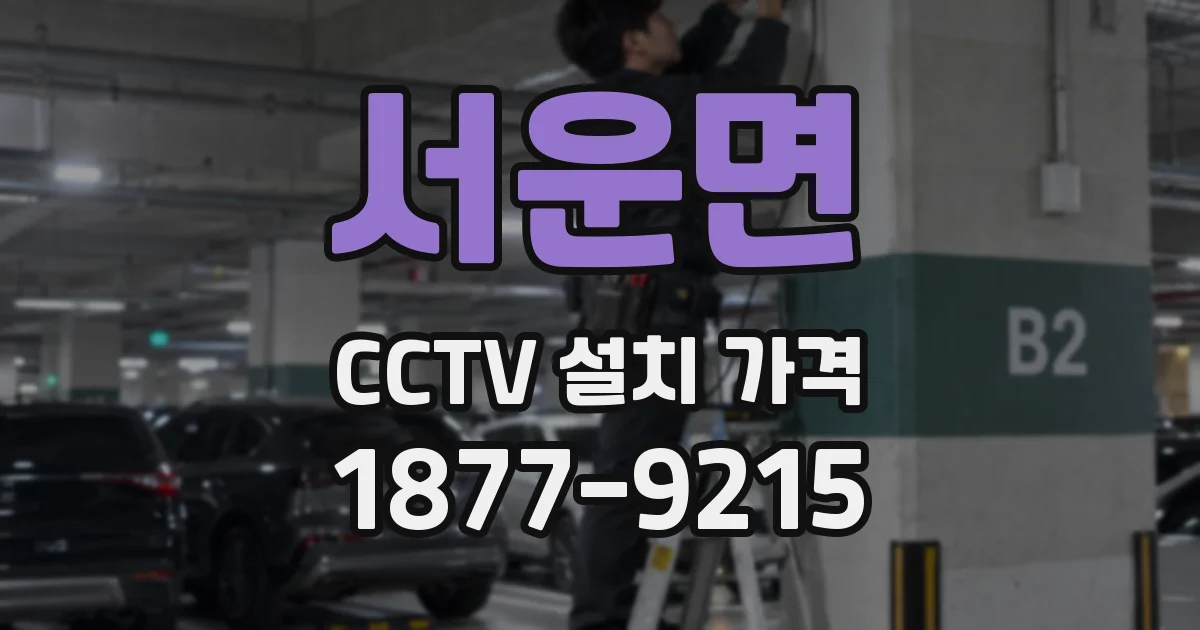 서운면 CCTV 설치 가격