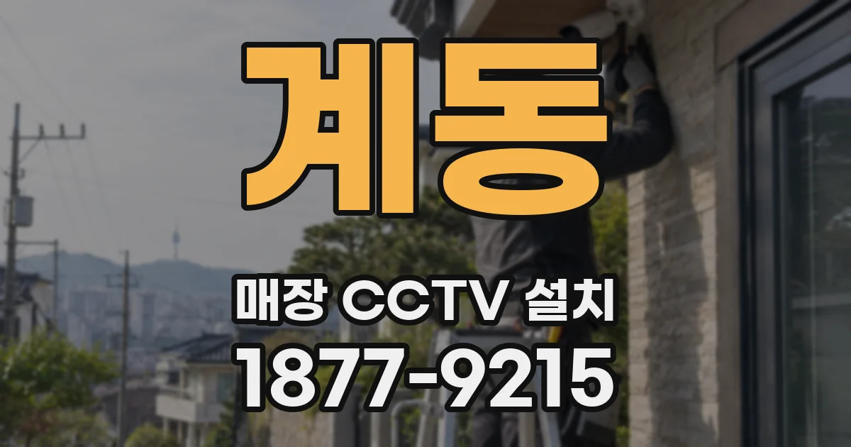 계동 매장 CCTV 설치