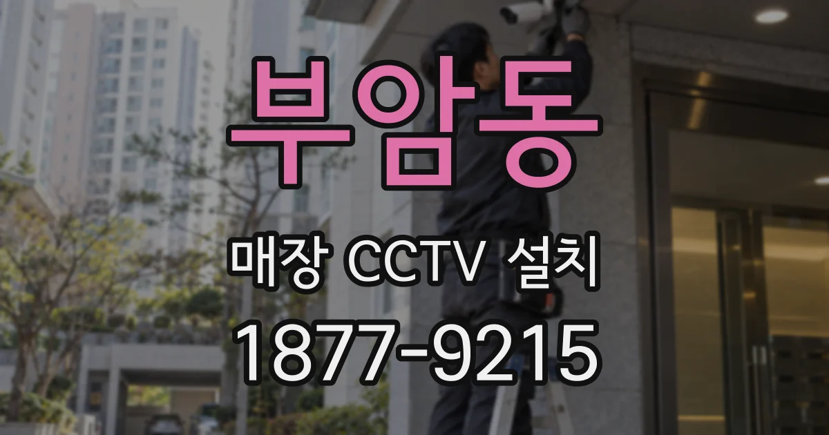 부암동 매장 CCTV 설치