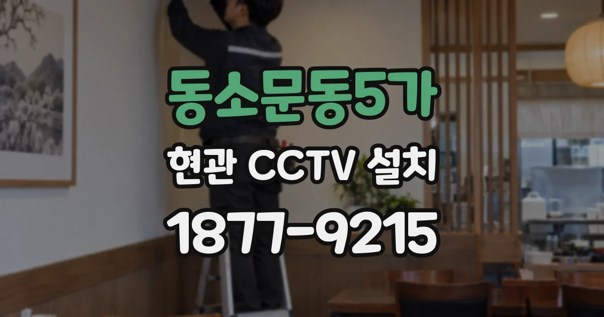 동소문동5가 현관 CCTV 설치
