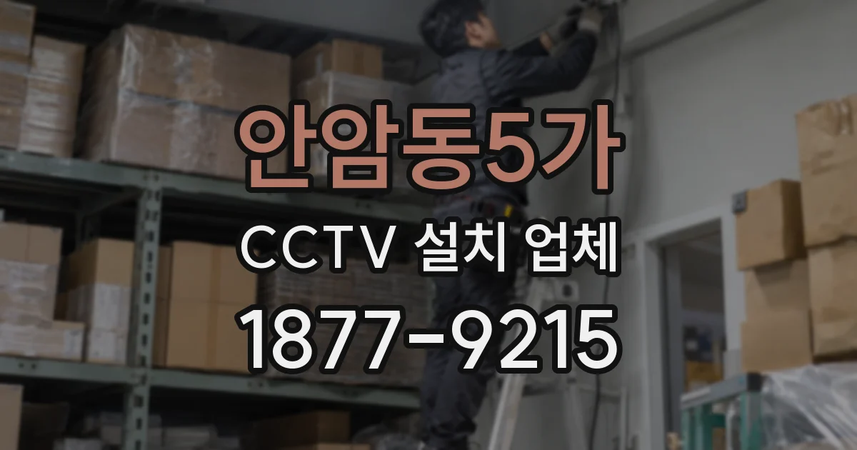 안암동5가 CCTV 설치 업체