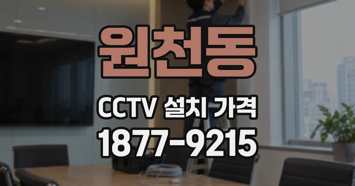 원천동 CCTV 설치 가격
