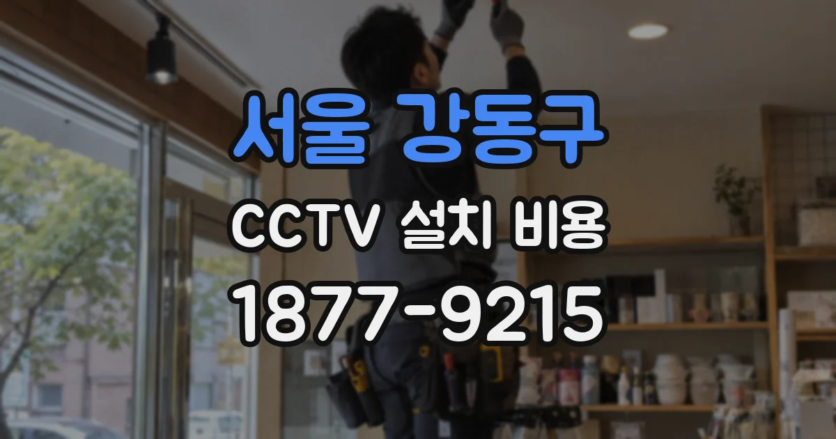 서울 강동구 CCTV 설치 비용