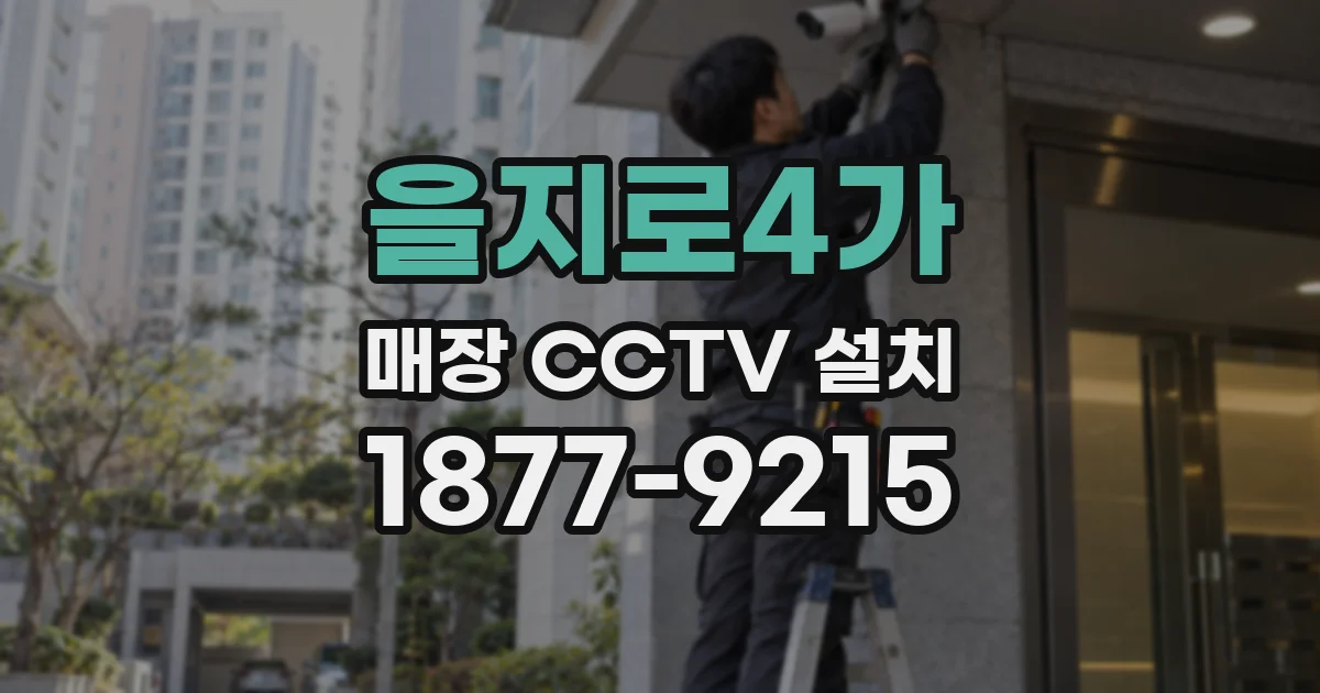 을지로4가 매장 CCTV 설치