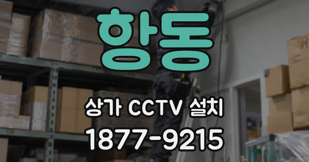 항동 상가 CCTV 설치