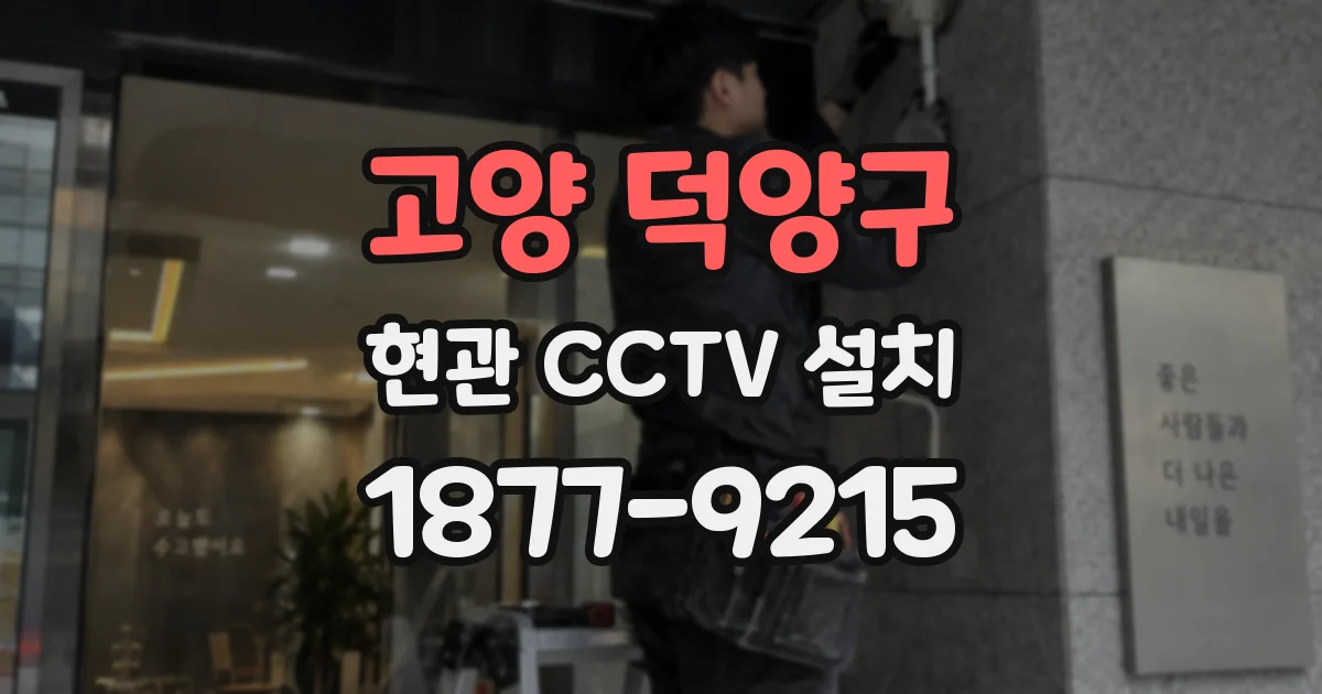 고양 덕양구 현관 CCTV 설치