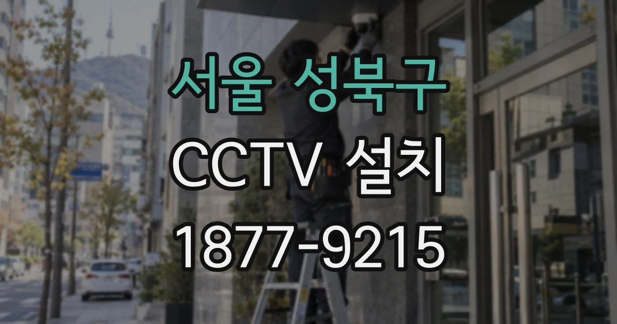 서울 성북구 CCTV 설치