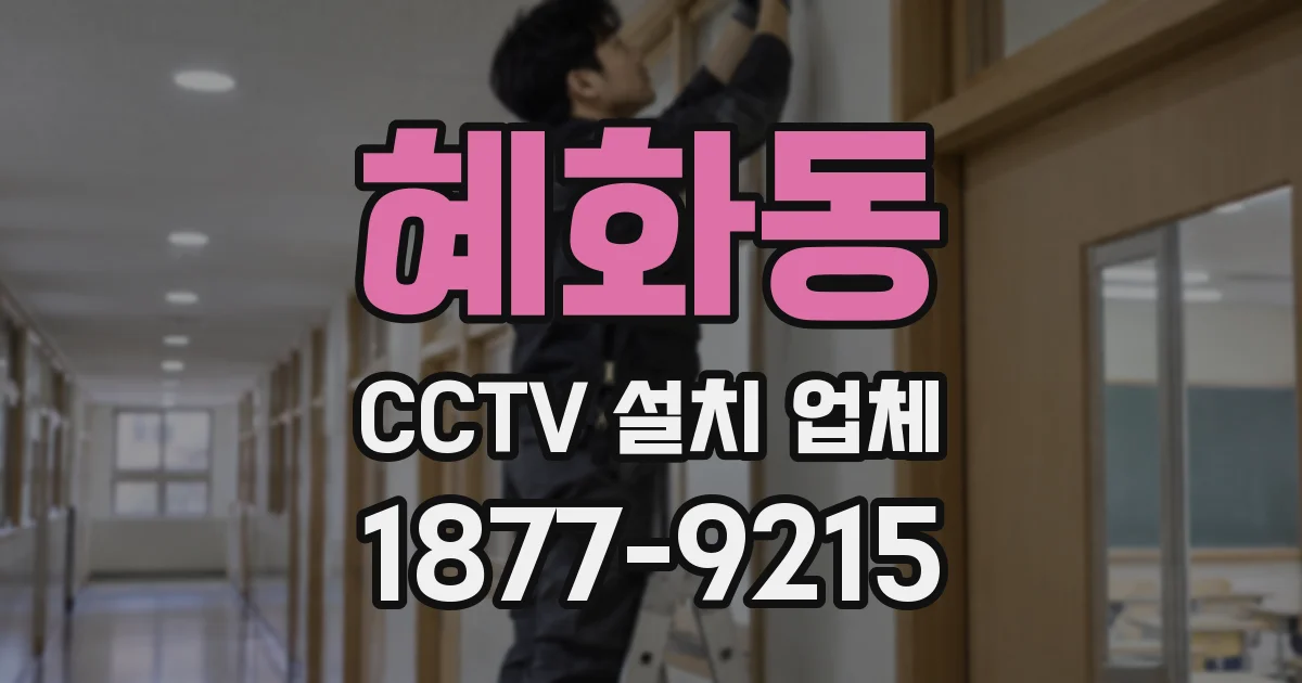 혜화동 CCTV 설치 업체