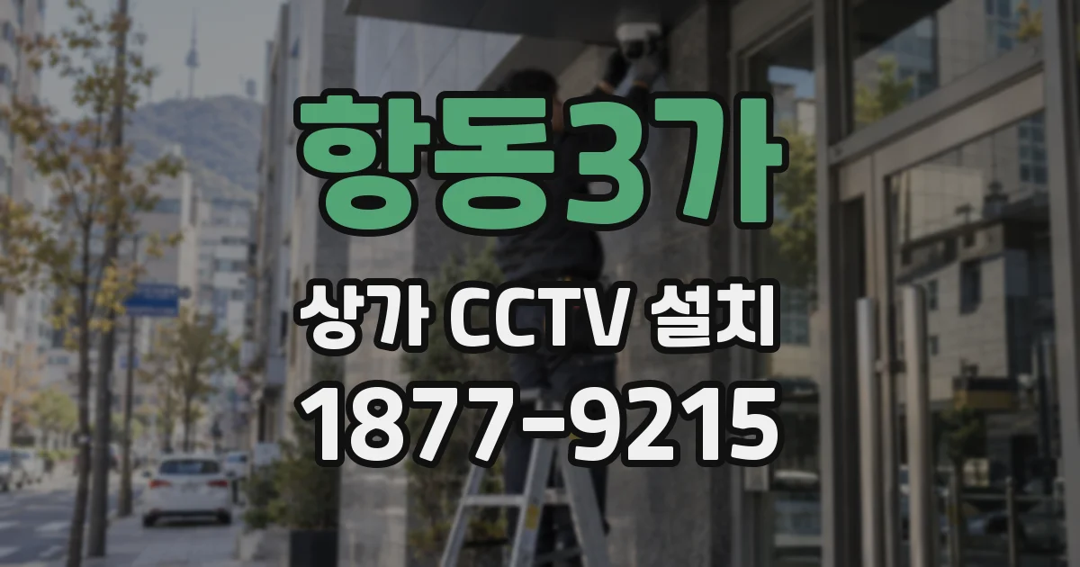 항동3가 상가 CCTV 설치