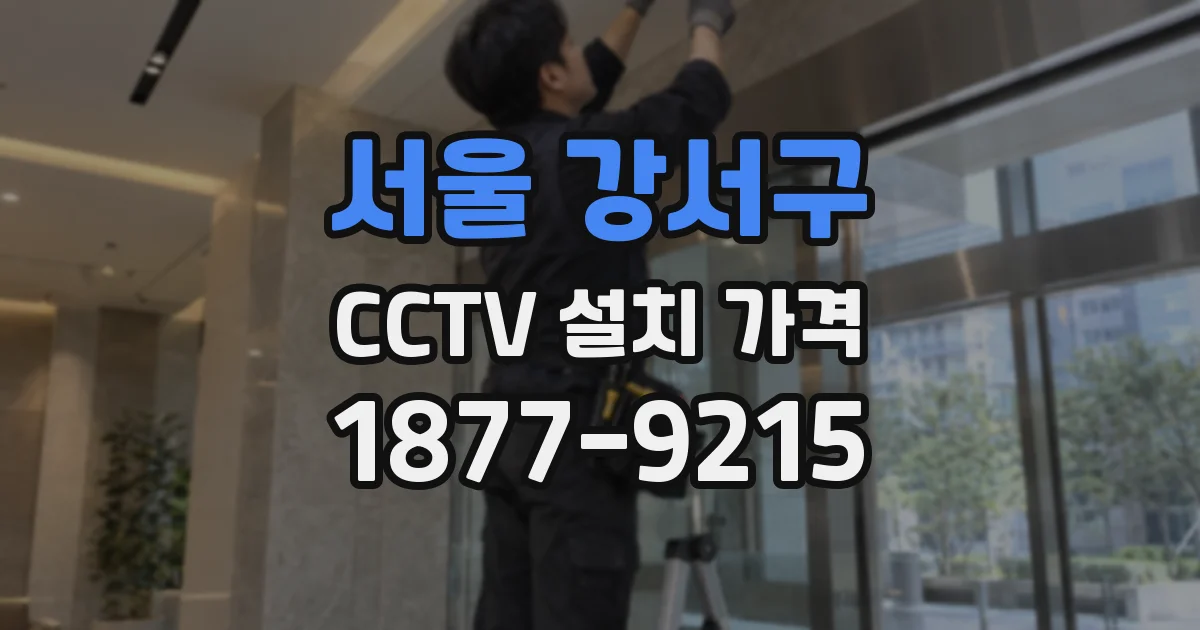 서울 강서구 CCTV 설치 가격