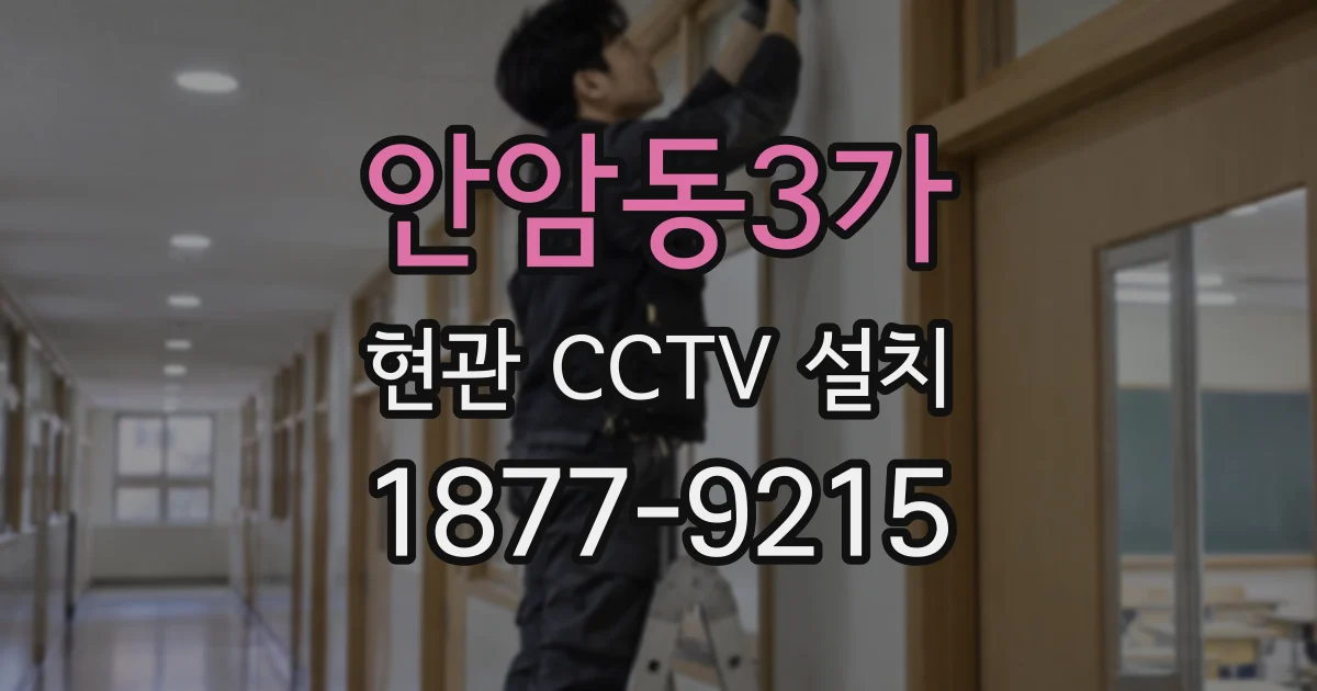 안암동3가 현관 CCTV 설치