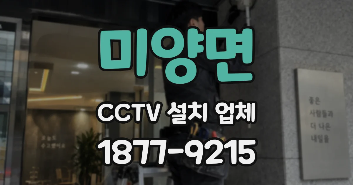 미양면 CCTV 설치 업체