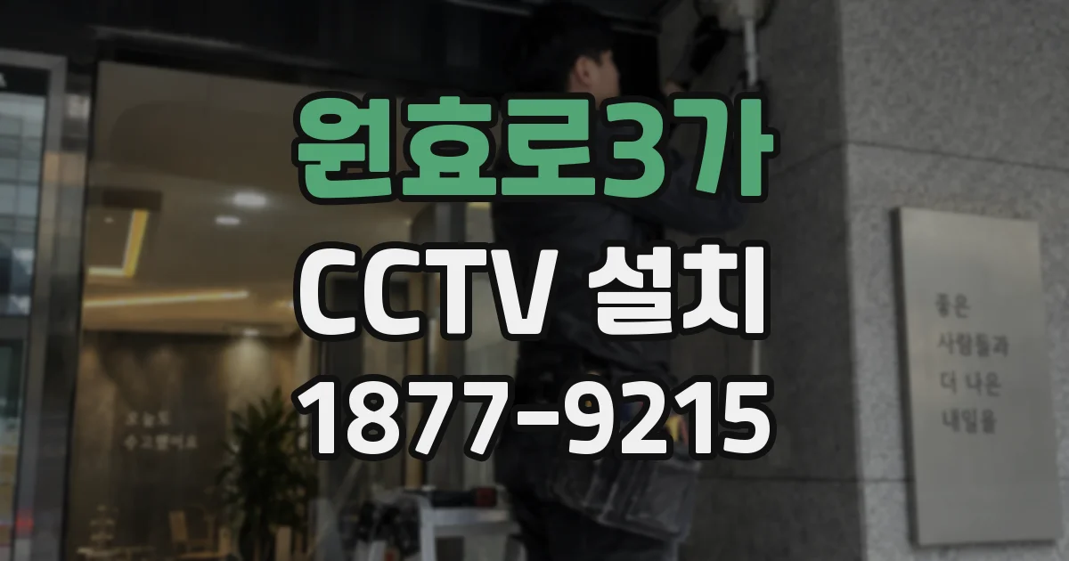 원효로3가 CCTV 설치