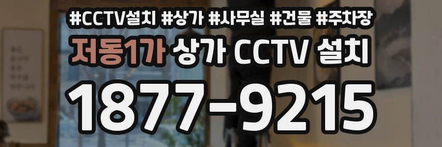 저동1가 상가 CCTV 설치