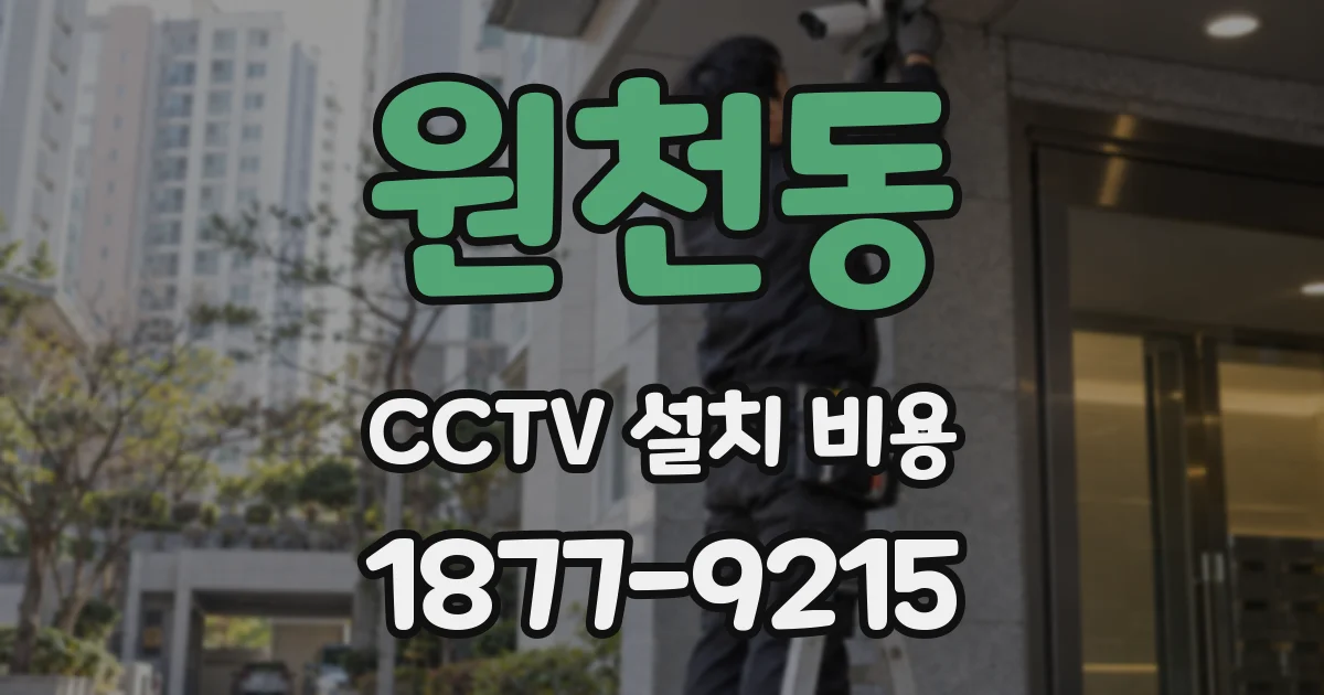 원천동 CCTV 설치 비용