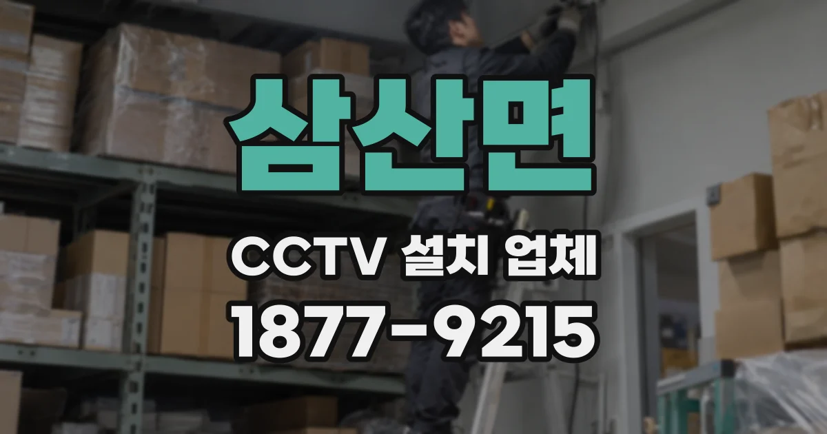 삼산면 CCTV 설치 업체