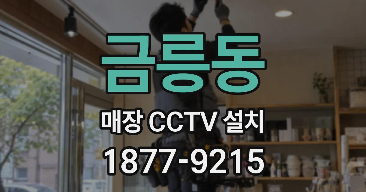 금릉동 매장 CCTV 설치