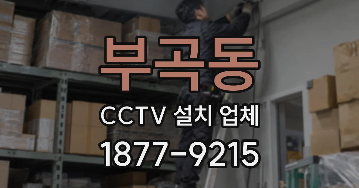 부곡동 CCTV 설치 업체