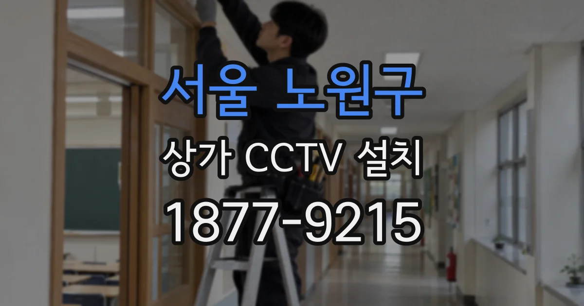 서울 노원구 상가 CCTV 설치