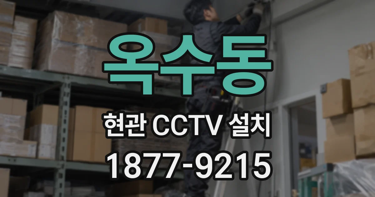 옥수동 현관 CCTV 설치