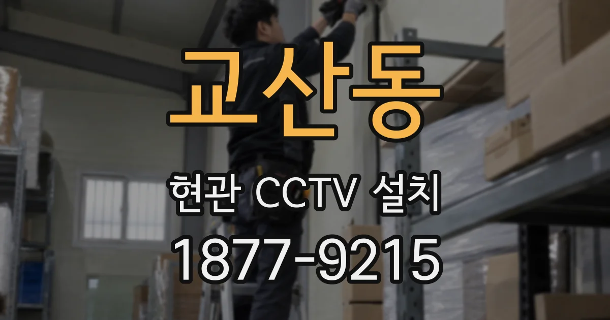 교산동 현관 CCTV 설치