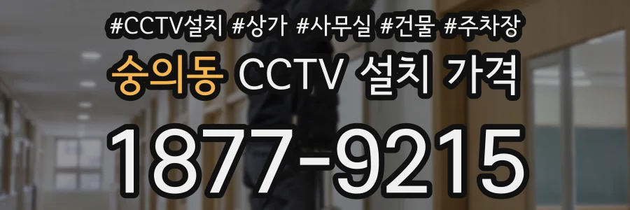 숭의동 CCTV 설치 가격