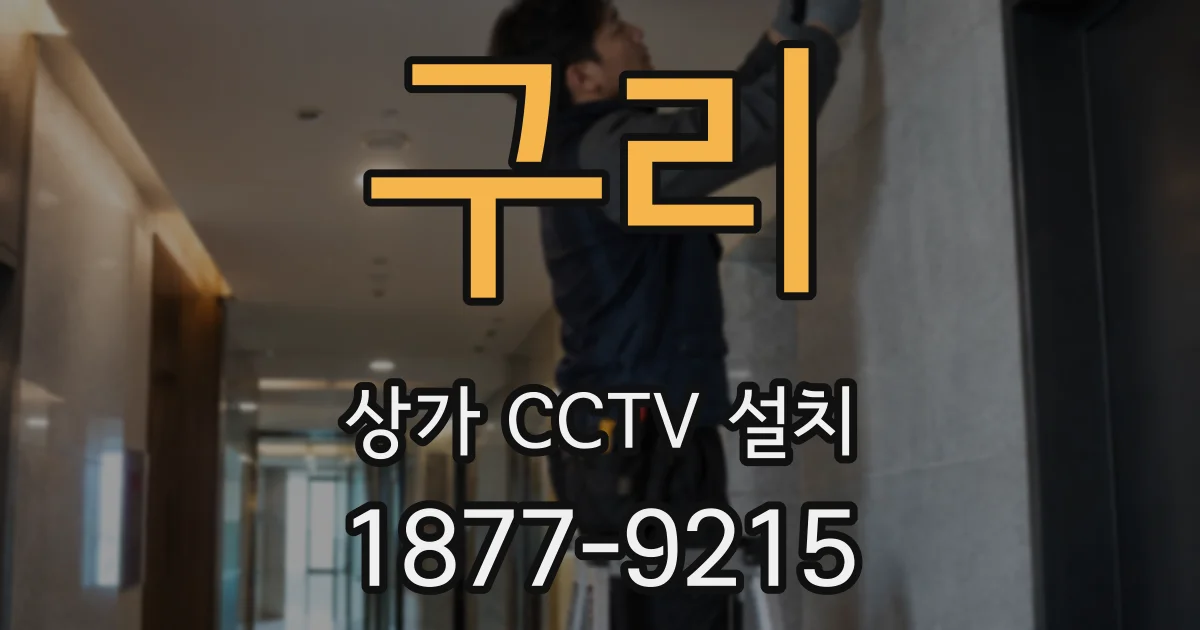 구리 상가 CCTV 설치