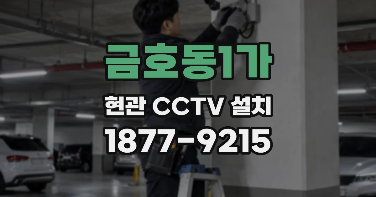 금호동1가 현관 CCTV 설치