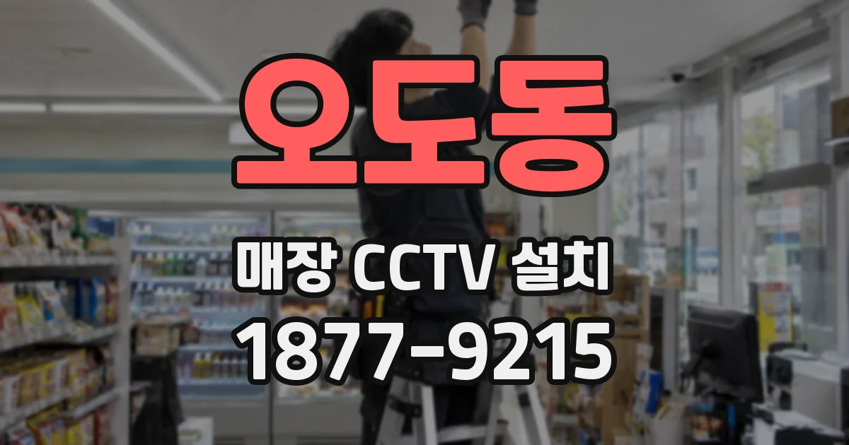 오도동 매장 CCTV 설치