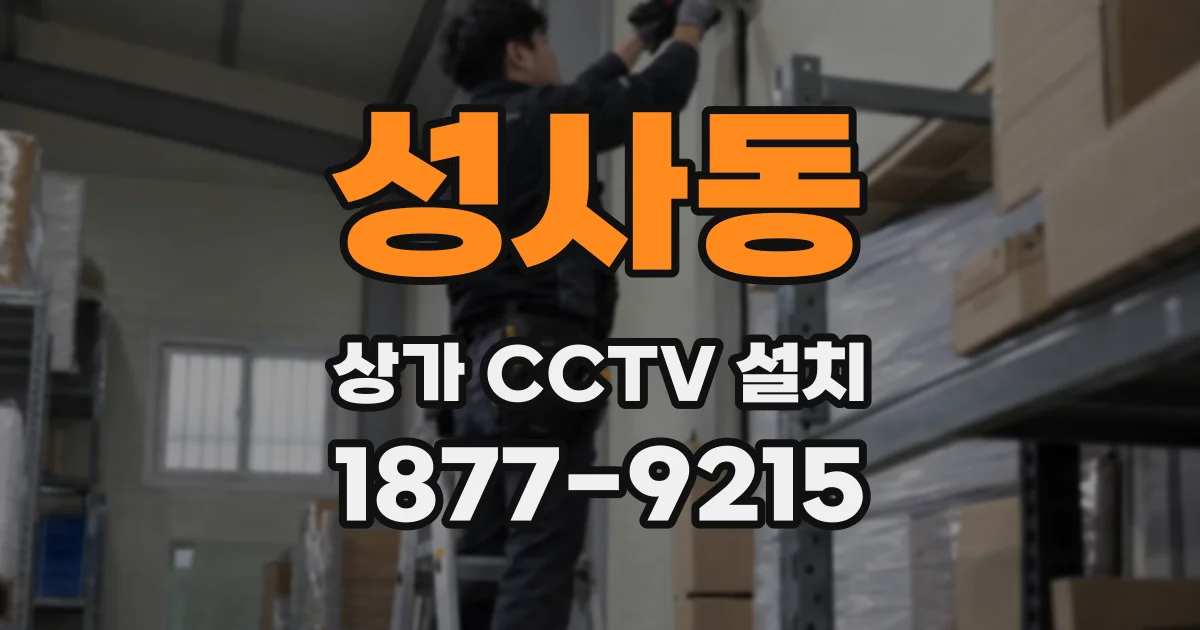 성사동 상가 CCTV 설치