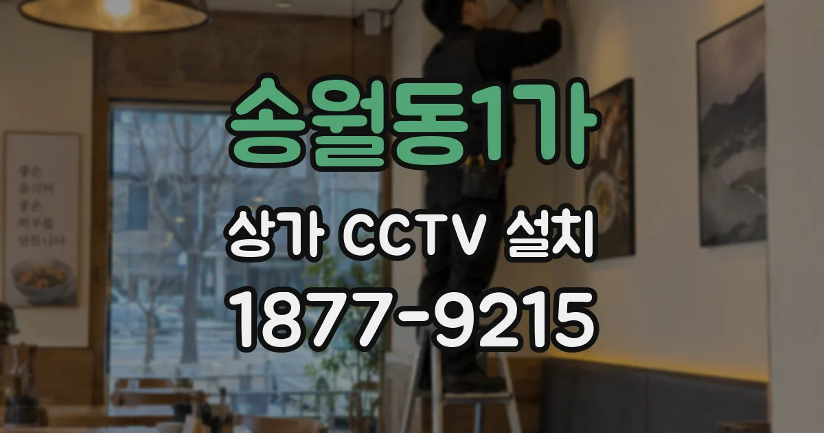 송월동1가 상가 CCTV 설치