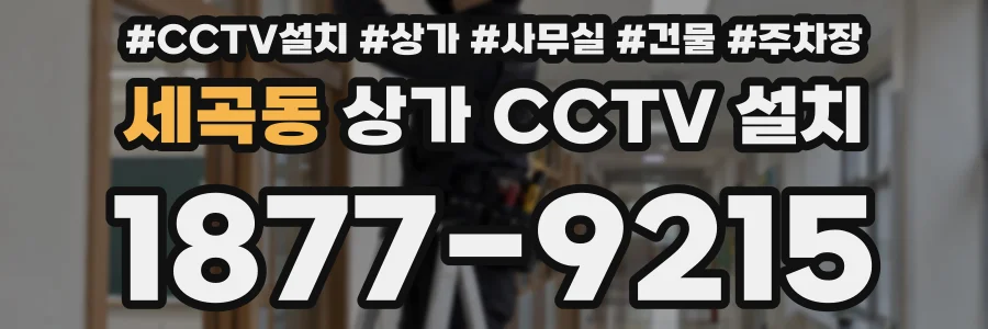 세곡동 상가 CCTV 설치