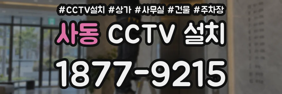 사동 CCTV 설치