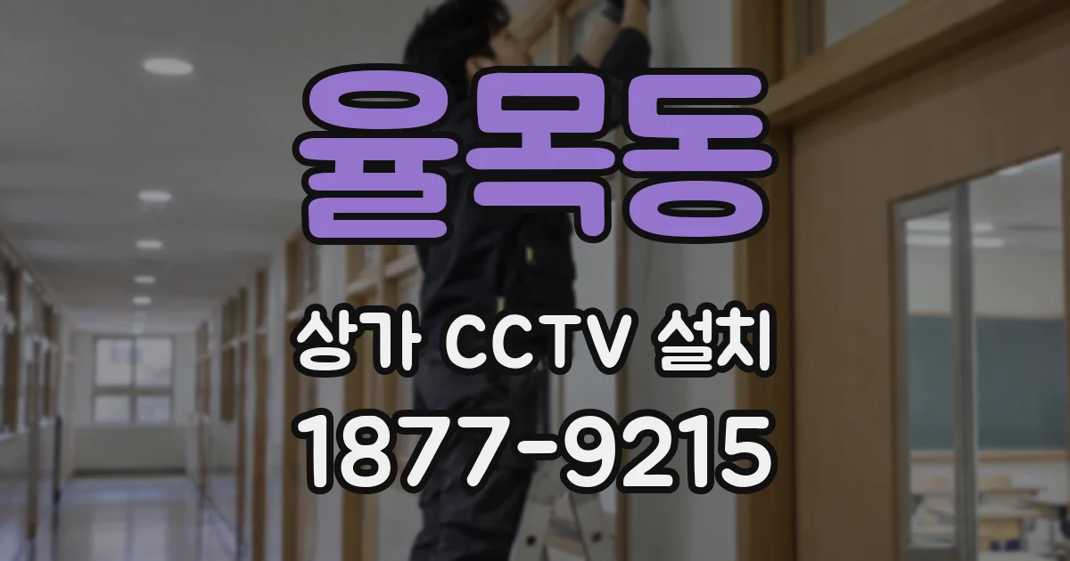 율목동 상가 CCTV 설치