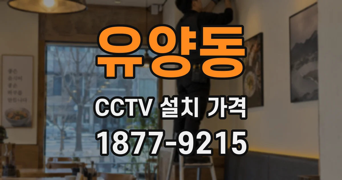 유양동 CCTV 설치 가격