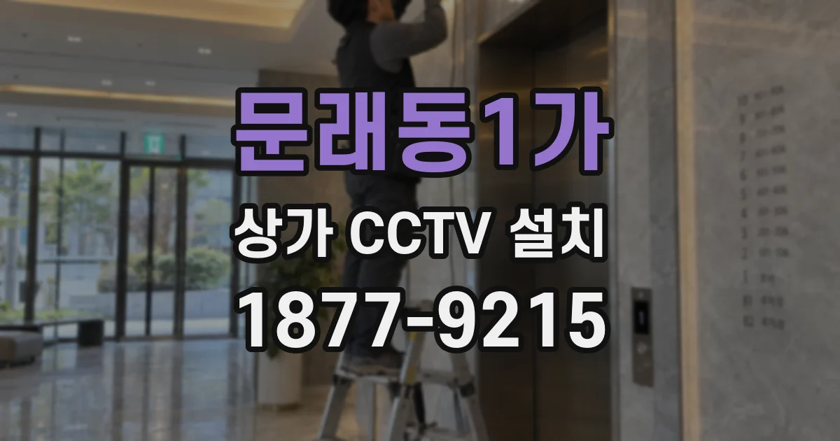문래동1가 상가 CCTV 설치