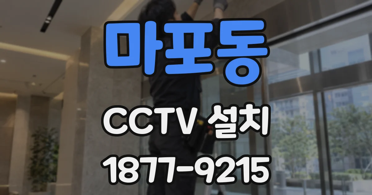 마포동 CCTV 설치