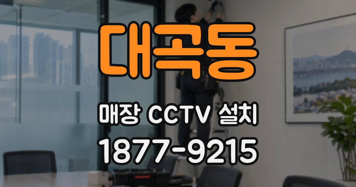 대곡동 매장 CCTV 설치