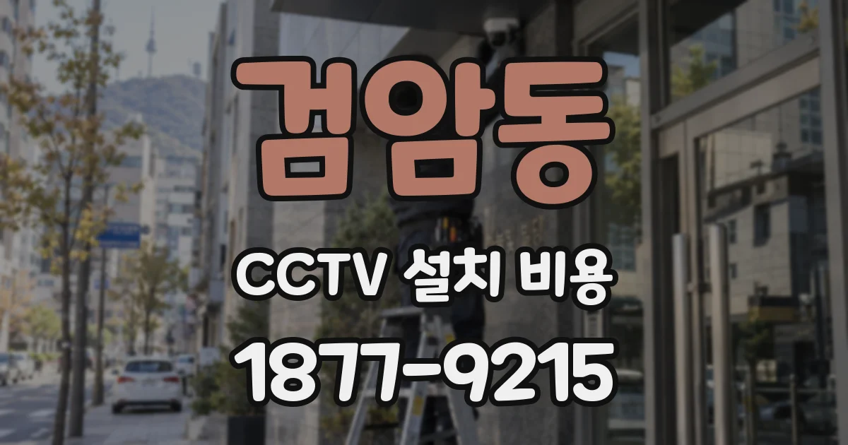 검암동 CCTV 설치 비용
