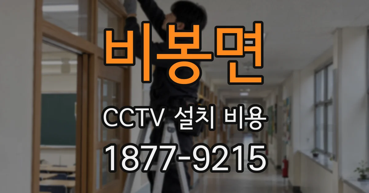 비봉면 CCTV 설치 비용