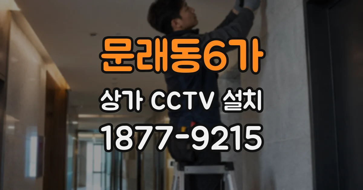 문래동6가 상가 CCTV 설치