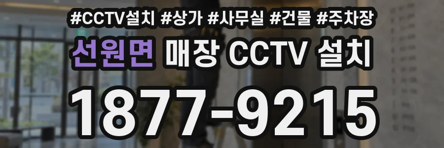 선원면 매장 CCTV 설치