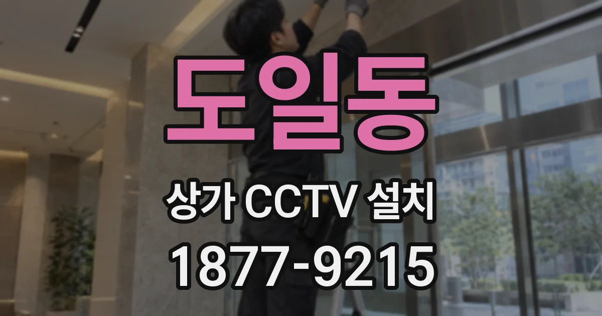 도일동 상가 CCTV 설치