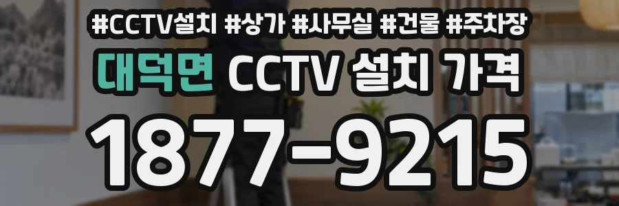 대덕면 CCTV 설치 가격