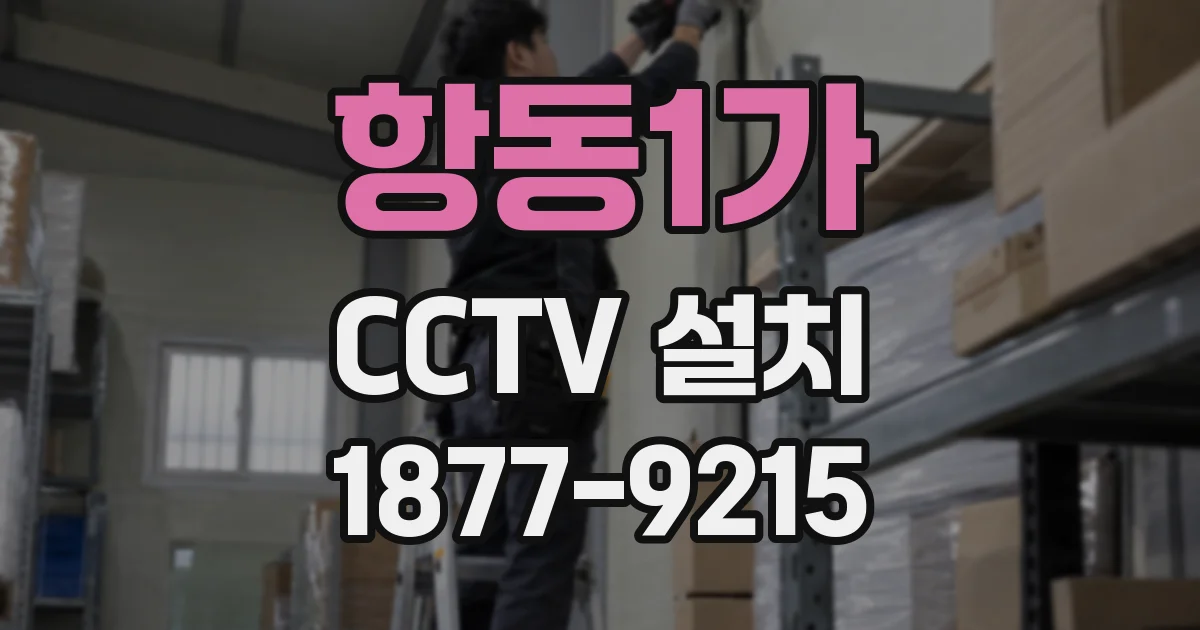 항동1가 CCTV 설치