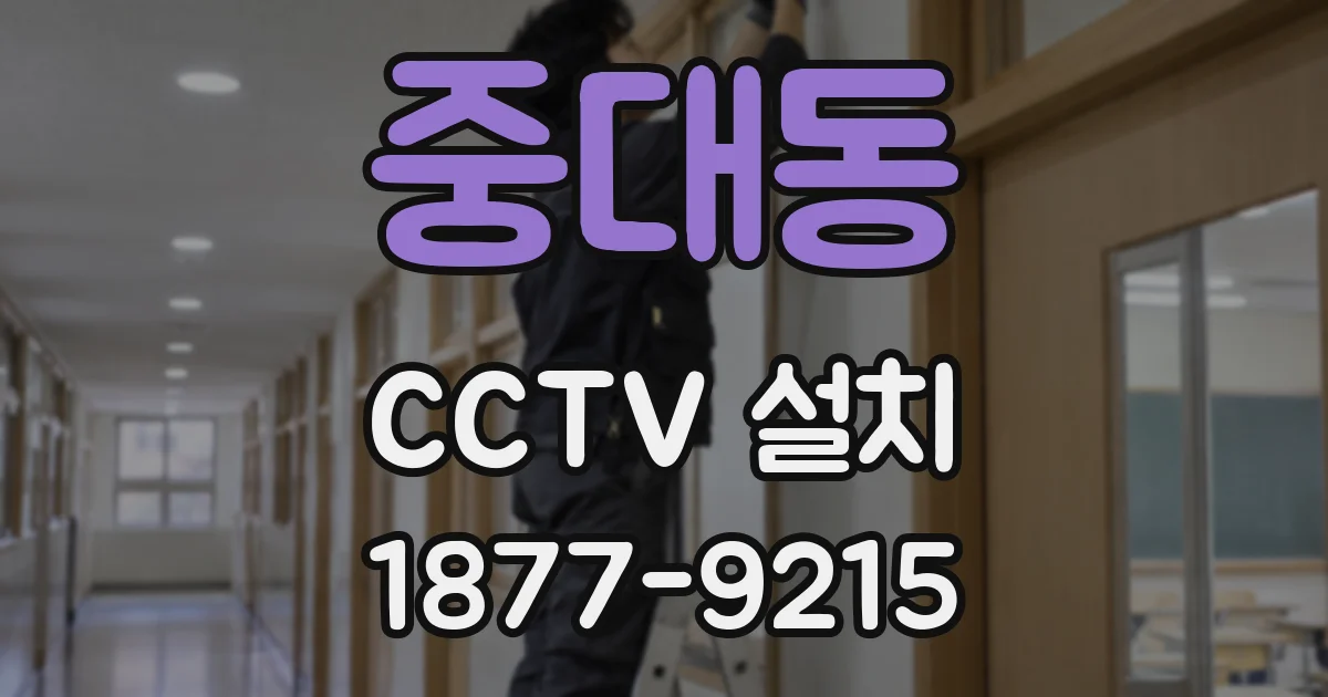 중대동 CCTV 설치