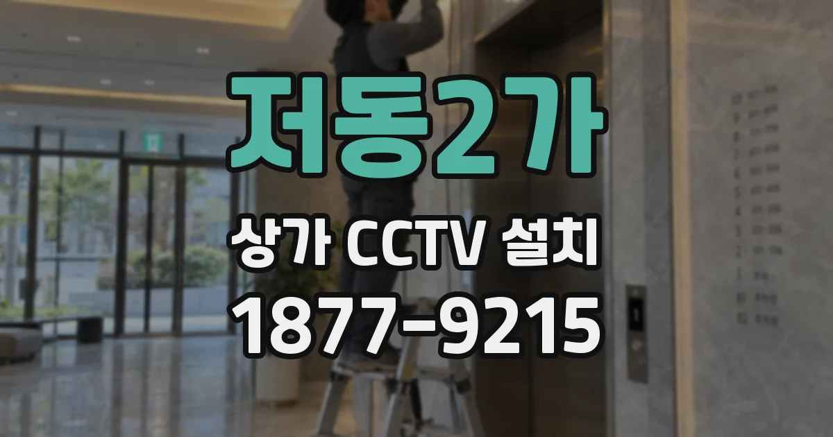저동2가 상가 CCTV 설치