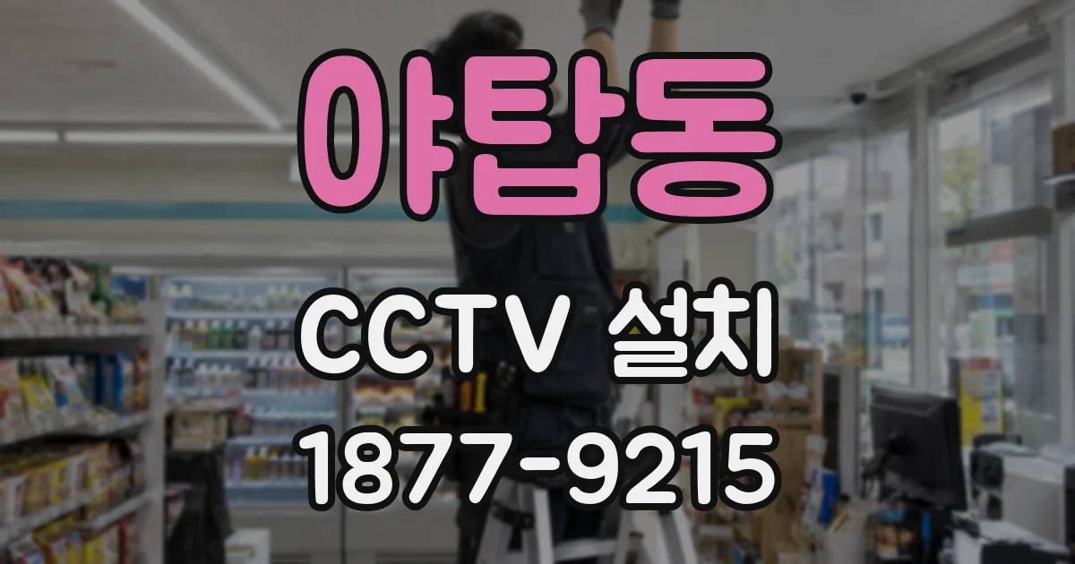 야탑동 CCTV 설치