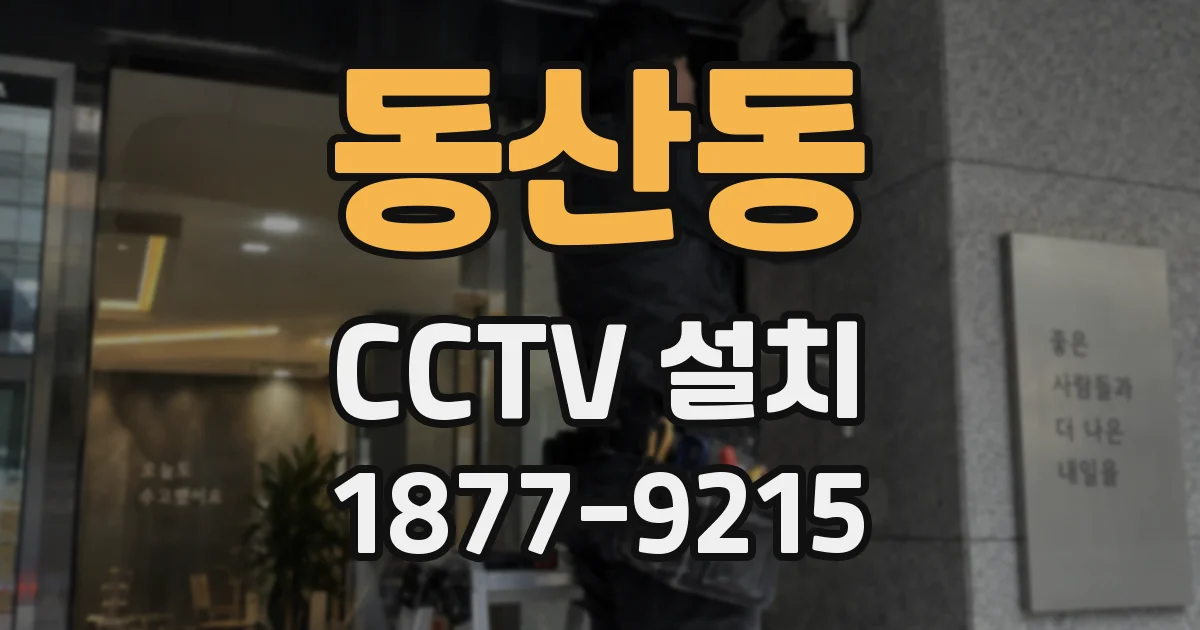 동산동 CCTV 설치